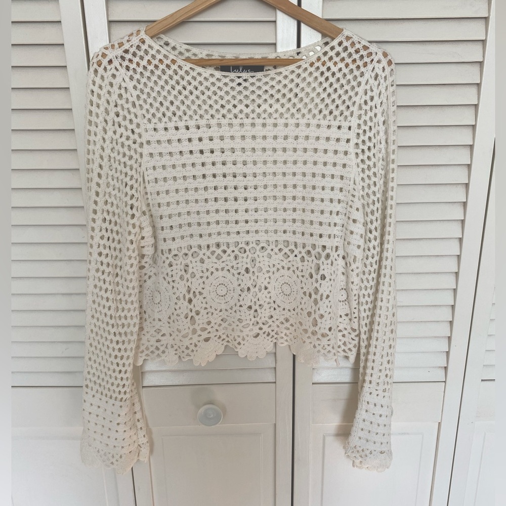 White crochet top